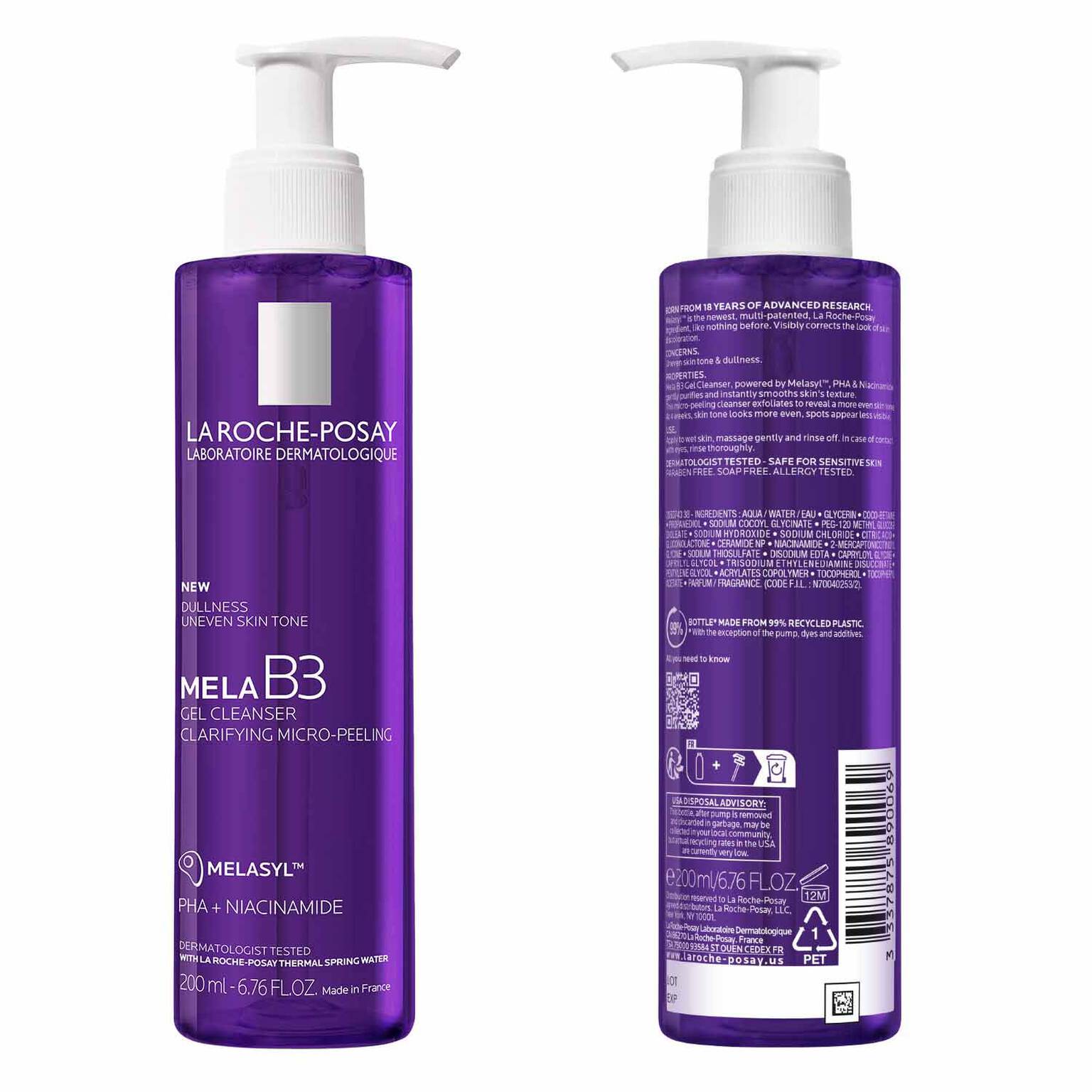 mela-b3-facial-gel-cleanser-with-melasyltm-niacinamide-i4 7_LaRochePosay-Product-MelaB3-MelaB3Cleanser-200ml-03337875890069-Back Packshot_REV.jpg