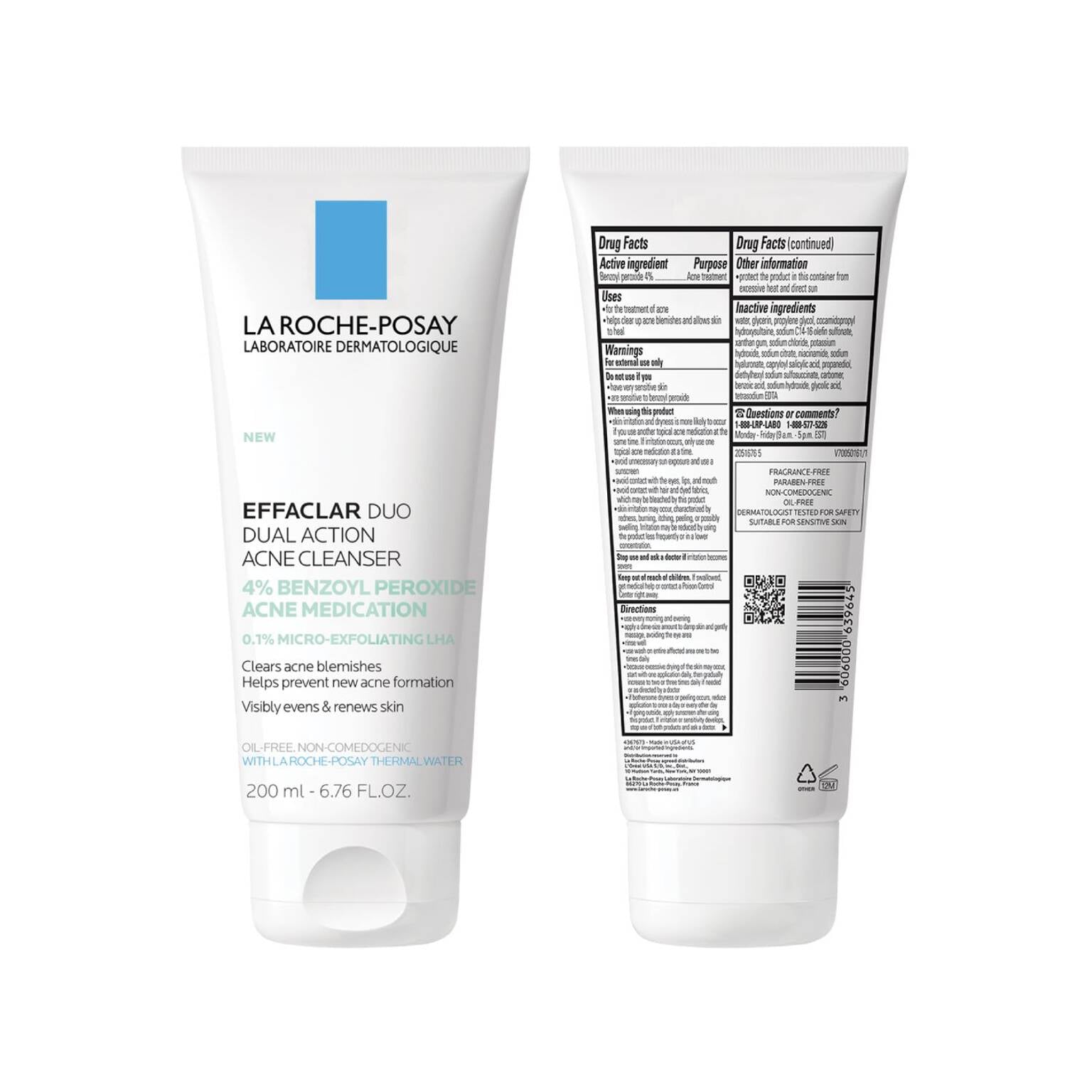 effaclar-dual-action-acne-face-wash-with-4-benzoyl-peroxide-g0 LaRochePosay-Product-Skincare-Effaclar-Duo-Dual-Cleanser-200ml-3606000639645-ATF-PIM-packshot-texture.jpg