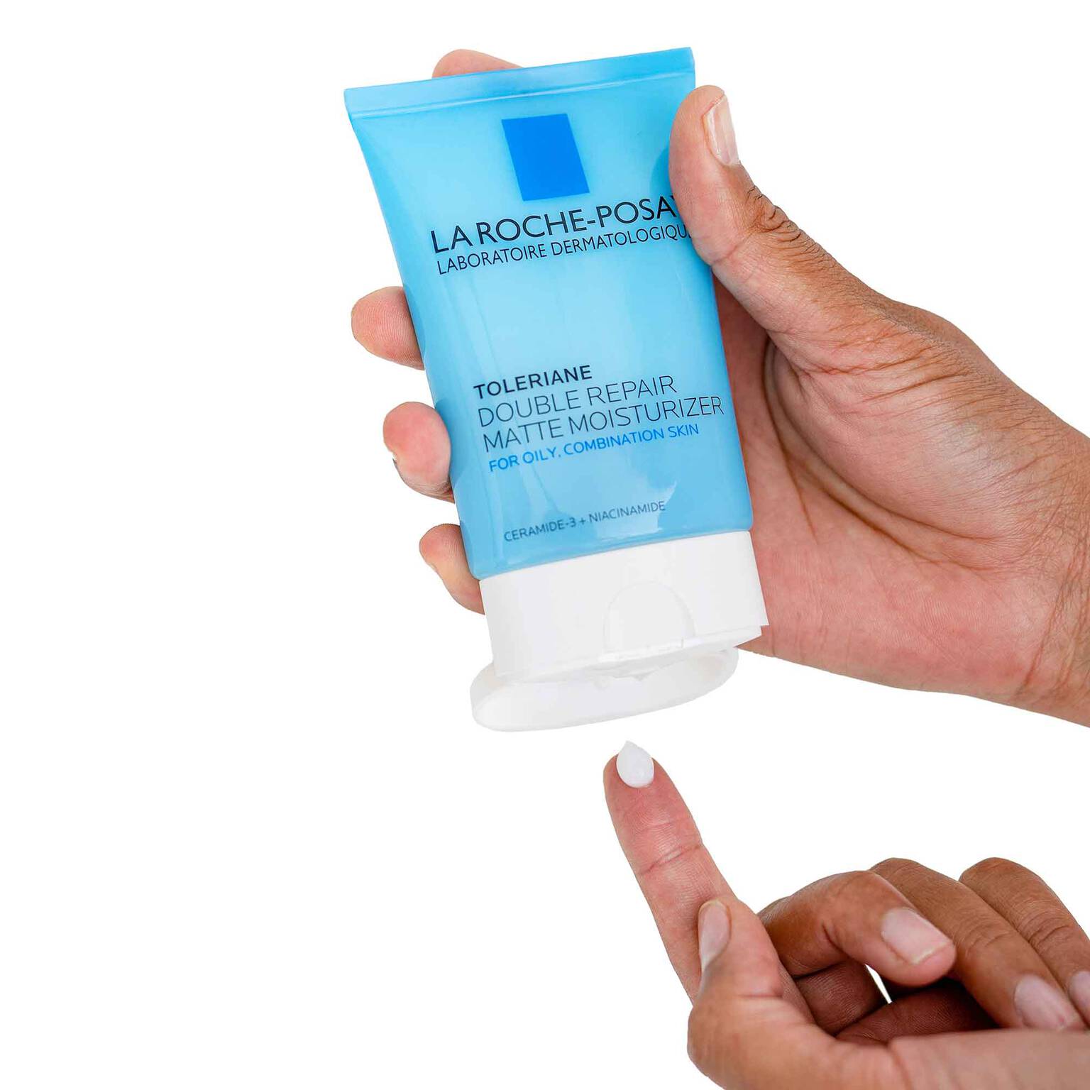 toleriane-double-repair-matte-face-moisturizer-for-oily-skin-c2 la-roche-posay-toleriane-matte-lotion-on-finger.jpg